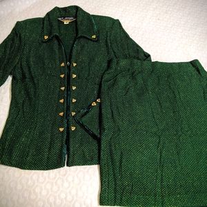 St. John Couture by Marie Gray Jade Tweed Jacket & Skirt Set
